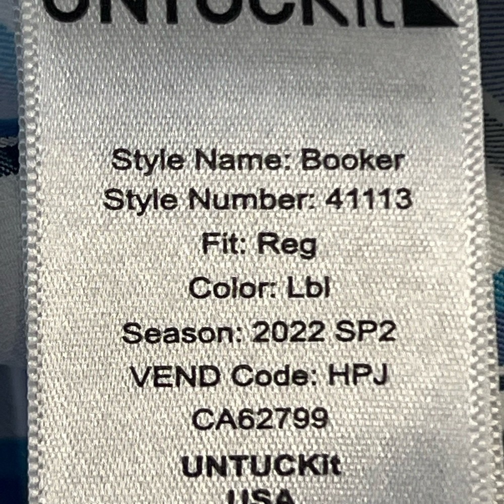 UNTUCKit Mens Medium Booker Short Sleeve Button Down‎ Plaid Shirt Performance - Picture 7 of 7